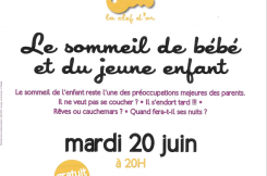 Conférence parentalité : le sommeil de bébé et du jeune enfant